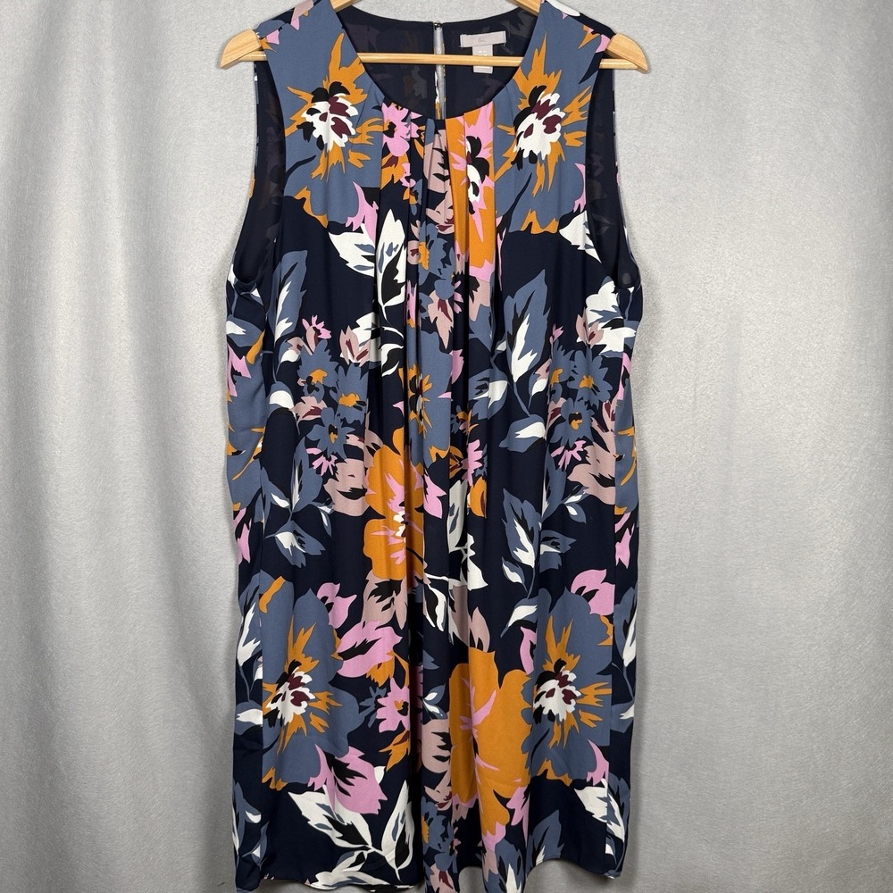 H&M Sleeveless Mini Dress Maximalist Colorful Abstract Floral